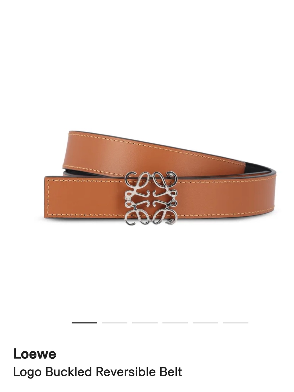 No Offers - Loewe Reversible Tan Black Leather Belt Gold Anagram Buckle